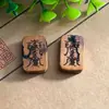 Madeira de Jujuba Fulminada Pixiu Trazedor de Sorte Moeda de Dinheiro Espírito da Montanha Pingente DIY Acessórios de Placa de Madeira Joia Estilo Taoísta Bolsa Pendurada Ornamento de Placa de Madeira