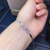 Pulseira de Diamantes Mossan Pulseira de Diamantes Redondos de 1 Quilate para Mulheres Pulseira de Diamantes de Platina Diamantes Cor D VVS1 Super Brilhantes Joias de Diamantes
