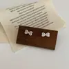 Pendientes Sencillos y Elegantes de Exquisito Lazo Liso de Plata para Mujer, Pendientes Pequeños y Dulces con Borla Colgante para Colección de Perforaciones