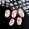 Suministro transfronterizo de nuevas pegatinas para uñas, sencillas francesas, estrella de cinco puntas, mariposa, viñeta de amor, calcomanías para arte de uñas