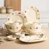 Conjunto de Tigelas e Pratos de Cerâmica Yuge Xile Panda da Fábrica Cor Sob Esmalte Louça Tigelas e Pratos Fofos e Divertidos Tigelas e Pratos de Sopa