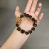 Pulsera Original Nueva Estilo Chino para Estudiantes con Granos de Café, Elementos de Osito Lindo, Zorro de Nueve Colas y Perro Canela, un Éxito en Xiaohongshu