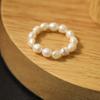 Anillo de Perla Natural Moda para Mujer Elegante Ins Trendy Diseño Nicho Estilo Japonés Lujo Accesible Anillo para Dedo Índice Popular Simple