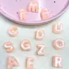 Acrílico Luminoso Furo Grande Letra Inglesa DIY Furo Reto Pingente Corrente de Celular Contas Soltas Acessórios de Joia