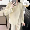 Pijama Feminino Algodão Nuvem 2026 Primavera/Verão, Solto e Confortável com Bojos Fixos, Conjunto Simples