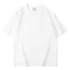 Camiseta de Manga Corta de Algodón Puro Pesado Estilo Americano para Hombre, 300g, Corte Holgado, Cuello Redondo, Color Blanco Sólido, Top de Media Manga de Algodón de Alta Gama