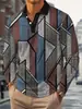 Camisa polo casual de manga larga con estampado de cuadros para hombre, nueva de otoño e invierno, de Amazon, con cuello de solapa