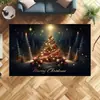 Felpudo de Entrada Navideño Árbol de Navidad Antideslizante Baño Inodoro Resistente a Manchas Felpudo Decorativo Fábrica
