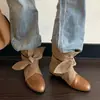 Botas de Moda Vintage Maillard Otoño/Invierno 2026 con Correas y Lazo, Botines Color-Block, Elegantes y Versátiles Botas Vaqueras Western