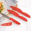 Juego de cuchillos para fruta para uso doméstico con funda, cuchillo de fruta creativo multifuncional de acero inoxidable, cuchillo de bolsillo portátil, afilado para viajar