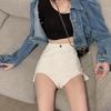 Sentido del Diseño Nicho Dulce Chicas Picantes Blancos Súper Shorts Mujer Verano 2023 Nuevos Cintura Alta Adelgazantes Casuales Pantalones de Pierna Ancha