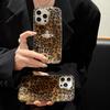 Adecuado para funda de teléfono Apple 16promax personalizada con estampado de leopardo japonés y coreano para iPhone 15 estéreo Saturn 14 rígida 13 creativa