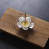 Lotus Line Inserto Fragante Creativo Artístico Fresco Decoración Ceremonia del Té Mascota de Té Pequeños Adornos Cerámica Hecha a Mano Línea Plato Fragante