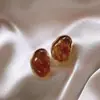 Pendientes Redondos Metálicos Brillantes de Lujo Ligero y Gama Alta para Mujer, Adecuados para Caras Cuadradas y Redondas, Efecto Adelgazante, Estilo Vintage