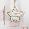 Suministros de Decoración para Fiesta Navideña Adornos Colgantes de Estrella de Cinco Puntas de Madera Ambiente de Fiesta Festiva Accesorios de Decoración DIY