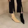 Botines de Moda Retro de Punta Fina con Tacón de Aguja de Gamuza para Mujer, Otoño 2026, Botas Adelgazantes, Botas de Moda para el Trabajo