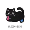 Patche de Tecido Bordado Gatinho Preto Desenho Animado para Jaqueta de Penas Bolsa Patch Autoadesivo Sem Costura Sem Ferro Patch Decorativo DIY