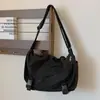 Bolso Cruzado Estilo Hong Kong para Hombre, Marca de Moda Nuevo Modelo 2026, Bolso Mensajero de Lona Grande para Hombre, Bolso de Hombro Estilo Japonés