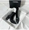 Botines de tacón alto para mujer Chuyuji Marrón, Nuevo estilo Otoño/Invierno, Forrados, Estilo Francés, Cremallera trasera, Elástico, Punta fina, Tacón grueso