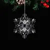 Decoración Navideña Colgantes de Copos de Nieve de Cristal Alta Transparencia Artificial Creativos Copos de Nieve Accesorios de Decoración para el Ambiente Navideño