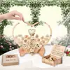 Decoración de Boda Letrero de Madera Mesa de Firma Marco de Fotos Tablero de Mensajes de Madera en Forma de Corazón Arreglo de Cumpleaños Boda en Stock
