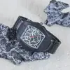 2024 Exportación Tipo Barril de Vino Negocios Moda Reloj de Cuarzo Carreras No Mecánico Volante Hueco Moda Reloj para Hombre