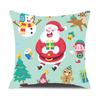 Fronteiriço Novo Capa de Almofada de Natal Simples Capa de Almofada Estampada de Feriado Algodão e Linho Decoração de Casa Capa de Almofada para Sofá