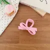 Pinza para el Cabello Rosa con Lazo Estilo Chica Dulce Coreana, Pinza de Tiburón Juvenil y Sencilla, Versátil para el Uso Diario, Accesorio para el Cabello para la Parte Trasera de la Cabeza