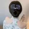 Horquilla Vintage de Lujo de Pavo Real para Mujer, Rizador de Moños para la Parte Trasera de la Cabeza, Accesorio para el Cabello de Clip Retorcido para Moño Perezoso