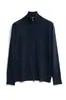 Bens de Luxo! Mistura Importada de Lã de Ovelha e Tencel! Cardigan de Tricô com Zíper de Alto Padrão Masculino Outono e Inverno 5808