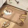 Alfombrilla de baño hecha de tierra de diatomeas, alfombrilla absorbente para inodoro y ducha, adecuada para todas las estaciones, de secado rápido, suave y antideslizante, alfombrilla para entrada de casa