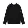 Sudadera de Manga Larga de Color Sólido Piedra con Cuello Redondo Estilo Piedra Cruz Estrella para Hombres y Mujeres, Hecha en Fábrica, Corte Holgado, Sin Capucha
