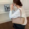 Bolso de Mano Tejido Vintage para Mujer 2026 Nuevo Gran Capacidad Bolso Cesta para Viajes Bolso de Mano Versátil de Moda Bolso de Hombro