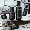 Frasco Redondo Reto 30G50G50Ml100Ml120Ml Frasco Preto Frasco de Vidro Tampa de Rosca Pronta Logotipo Personalizado Sofisticado