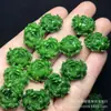 Aretes de Flor de Peonía Verde Imitación Jade 16mm Venta al por Mayor Colgante DIY Pulsera Estilo Vintage Accesorios de Flor Cuentas Sueltas