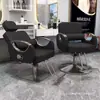 Cadeira de cabeleireiro moderna, cadeira de barbeiro reclinável, cadeira de corte de cabelo ajustável e giratória específica para salão, cadeira para permanente, coloração e barbear