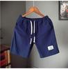 Shorts Masculino Verão Solto Casual Algodão e Cânhamo Calças Largas Roupa Externa Calças de Cinco Pontos tamanho grande Calças de Praia Tendência Tendência Calças de Comprimento Médio