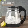 Olla interior de acero inoxidable 304, resistente al calor, tetera de vidrio de gran capacidad para uso doméstico, adecuada para preparar té chino, y para uso en oficinas; una sola unidad del fabricante, para ventas transfronterizas