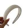 Diadema de Esponja de Cuero Patentado Brillante Color Caramelo Coreano Diadema de Moda de Cuero de Caña Alta Accesorios para el Cabello de Mujer Pasador Estilo Nuevo