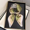 Bufanda de Seda con Estampado de Leopardo Versátil para Verano, Geométrico Ondulado, Patchwork Impreso para Mujer, Seda Sintética Estilo Coreano Elegante Decorativa para el Cuello para el Trabajo
