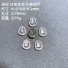 Acessórios de Prata S925 Banhada a Ouro com Diamante e Turmalina Natural em Formato de Cabaça com Furo Passante Decoração para Fio de Pulseira Produto Semi-Acabado para Artesanato DIY