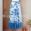 Saia Tie-Dye 2026 Yunnan Guizhou Novo Estilo Feita à Mão Tingida com Plantas Roupas Étnicas de Viagem Linha A Formato Pera