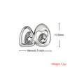 Hip-Hop Corazón Hueco con Forma de Corazón Strass Doble Brackets para Ropa de Calle Diaria, Dientes Dorados Brillantes Geniales Accesorios Versátiles Transfronterizos Venta al por Mayor