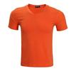 Verano 2022 nuevo 200g32 algodón CVC cuello en V manga corta coreana tubo recto camiseta para hombre al contado venta al por mayor