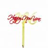 Copyright Estilo Ins 2027 Decoração de Bolo Acrílica Ano Novo Feliz Ano Novo Suprimentos para Festa de Véspera de Ano Novo