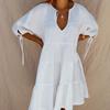 Novo Estilo Outono e Inverno 2026 Branco Confortável Soltinho Algodão Puro Camisola Exclusivamente para Mulheres, Atacado de Roupa de Casa Europeia e Americana