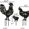 Nuevos Adornos de Hierro Transfronterizos para Jardín Animales Decorativos de Piso Inserciones Gatos, Perros, Conejos, Pollos Inserciones de Césped Huecos Adornos de Arte para Patio