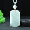 Colgante Marca Pan Cui de Tianshan de Xinjiang Jade Seda Dorada Jade Blanco Jade Ping An Marca Sin Incidente Colgante de Jade Cadena de Lana Venta al por Mayor
