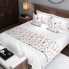Flores creativas transfronterizas Toalla de pie de cama japonesa Bandera de cama Invitado de hotel En stock Salida de fábrica