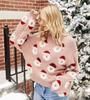 Ropa navideña nueva de otoño e invierno 2024 transfronteriza suéter con cabeza de anciano jersey para mujer estilo europeo y americano suéter navideño explosivo